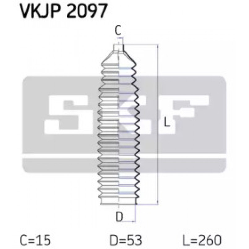 VKJP 2097 SKF - Пильовик привідного валу